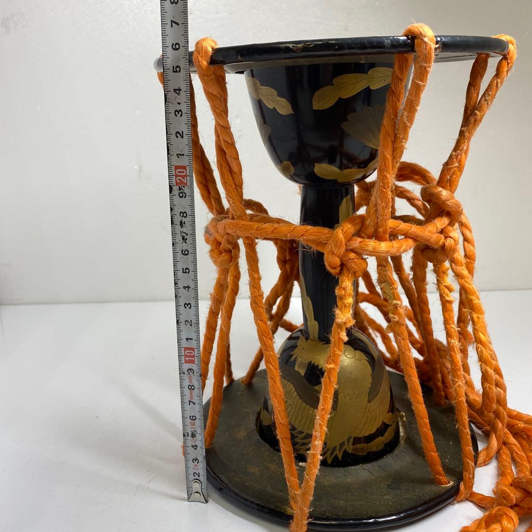 時代　鳳凰蒔絵　小鼓　高さ26.6㎝　トニヒ　東な7-0312☆2F