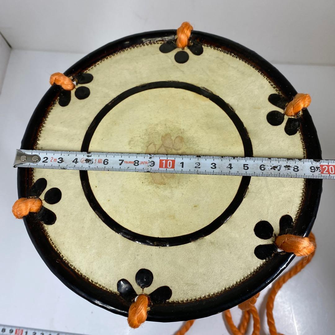 時代　鳳凰蒔絵　小鼓　高さ26.6㎝　トニヒ　東な7-0312☆2F