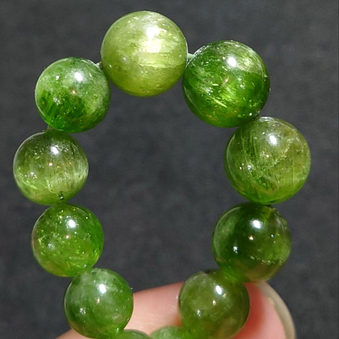 ★(ポメラブ！)キャッツアイツァボライト 6.5〜9ミリ珠ブレス①(SA)