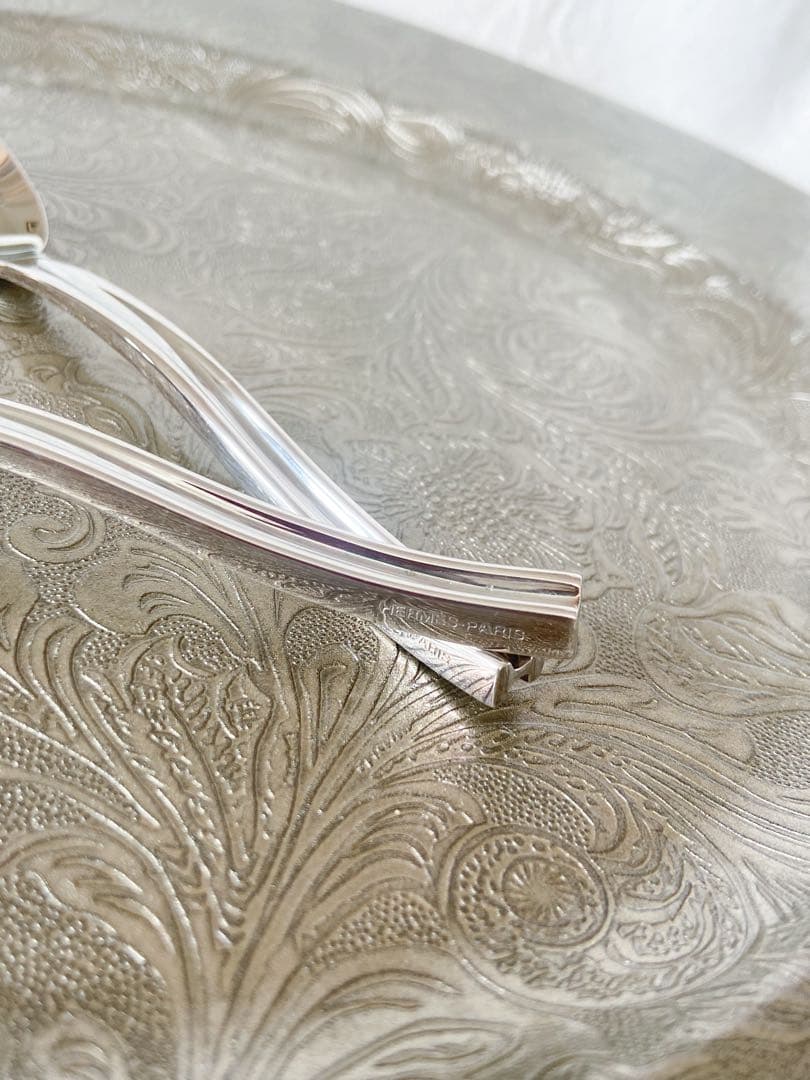 エルメス　Hデザイン　スプーン　シルバープレート　2本セット14センチ