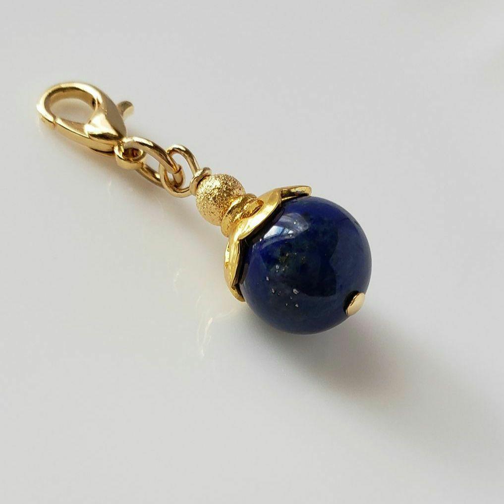 売却済み　277　ラピスラズリ　ドングリみたいな開運チャーム