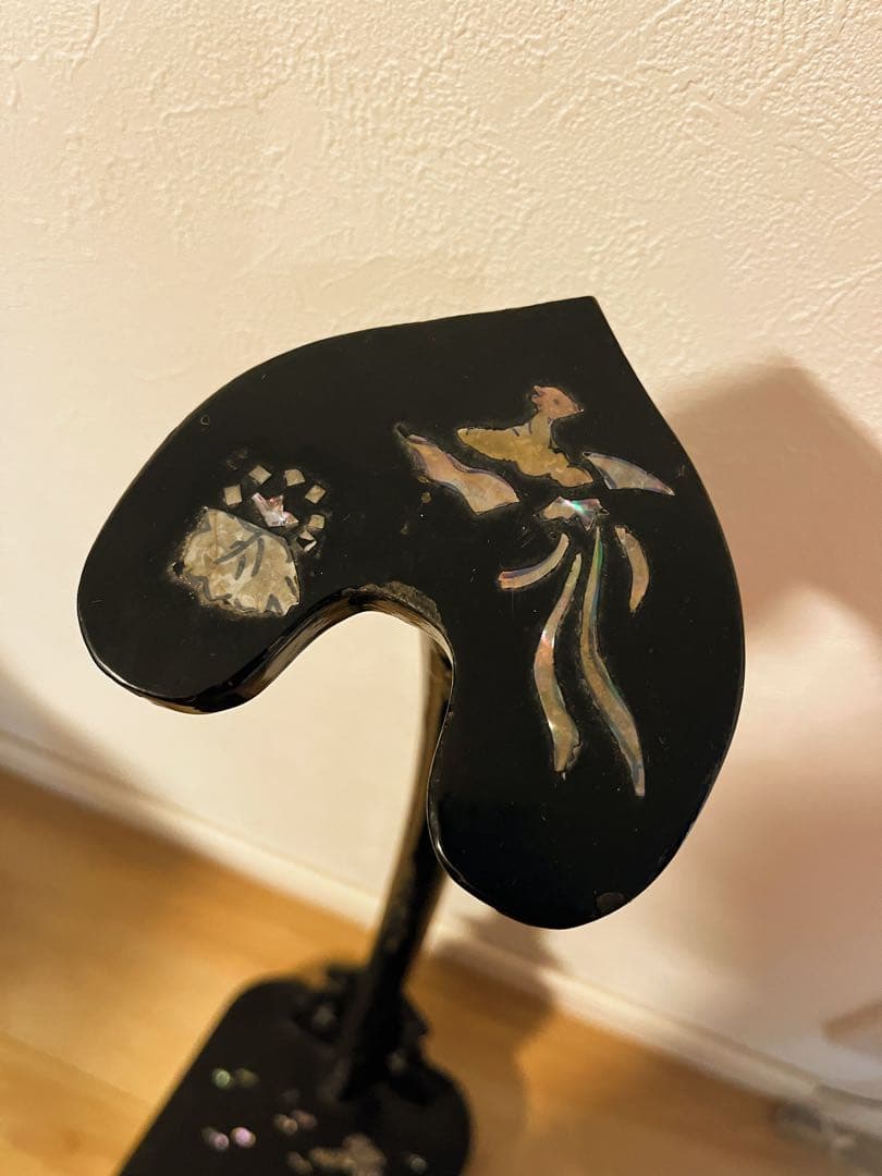 【希少】刀掛け 太刀掛け　螺鈿　一本掛け　模造刀　武具