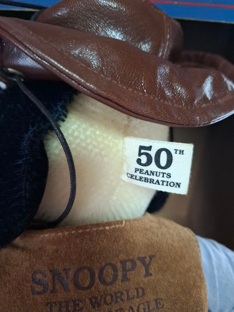 【希少】スヌーピー 50周年記念 ぬいぐるみ カウボーイ風　シリアルNo.700