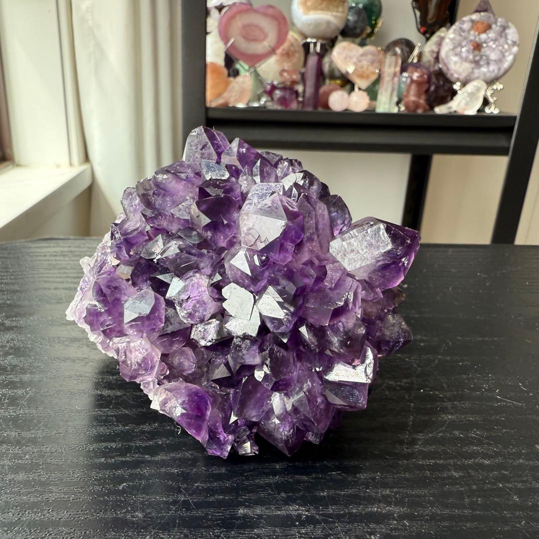 天然石アメジストの原石　置物NO.090713