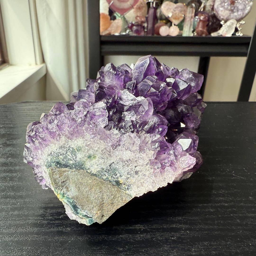 天然石アメジストの原石　置物NO.090713