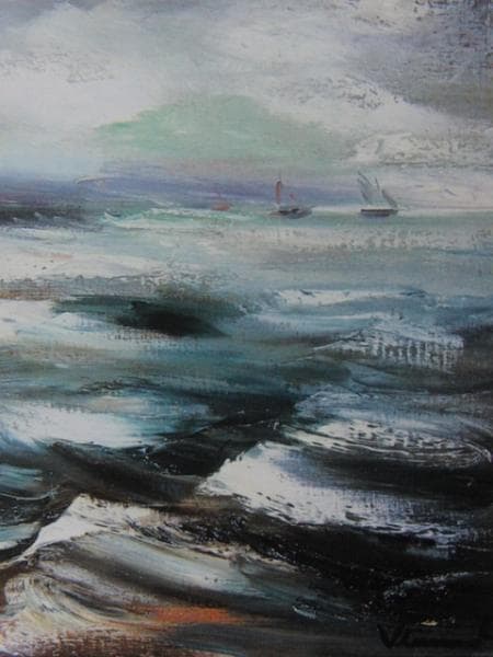 モーリス・ド・ヴラマンク、海景、希少レゾネの一頁、高級額装付