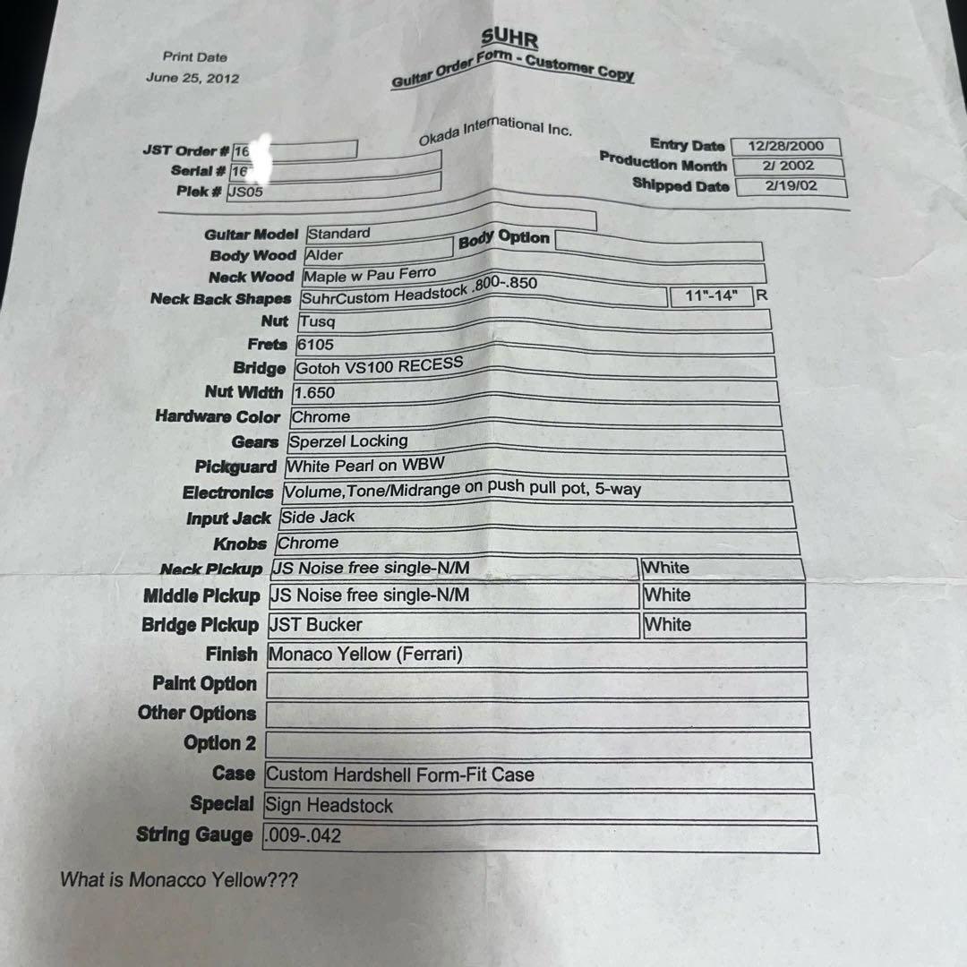 デルポトロ様専用】 suhr standard 2002年 - メルカリ