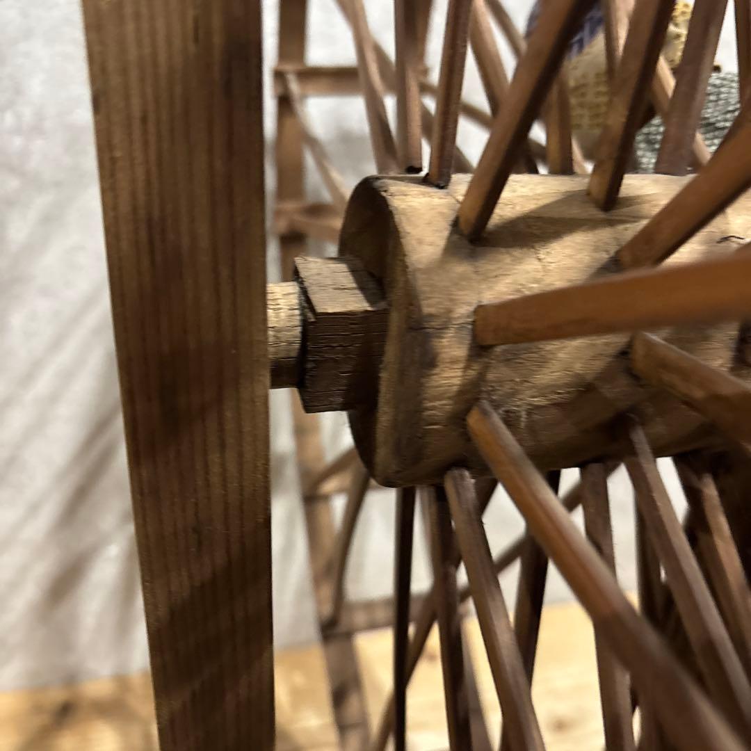 希少 古民具 木製 糸車（糸巻き）江戸〜明治期 和家具 古民家・店舗ディスプレイ