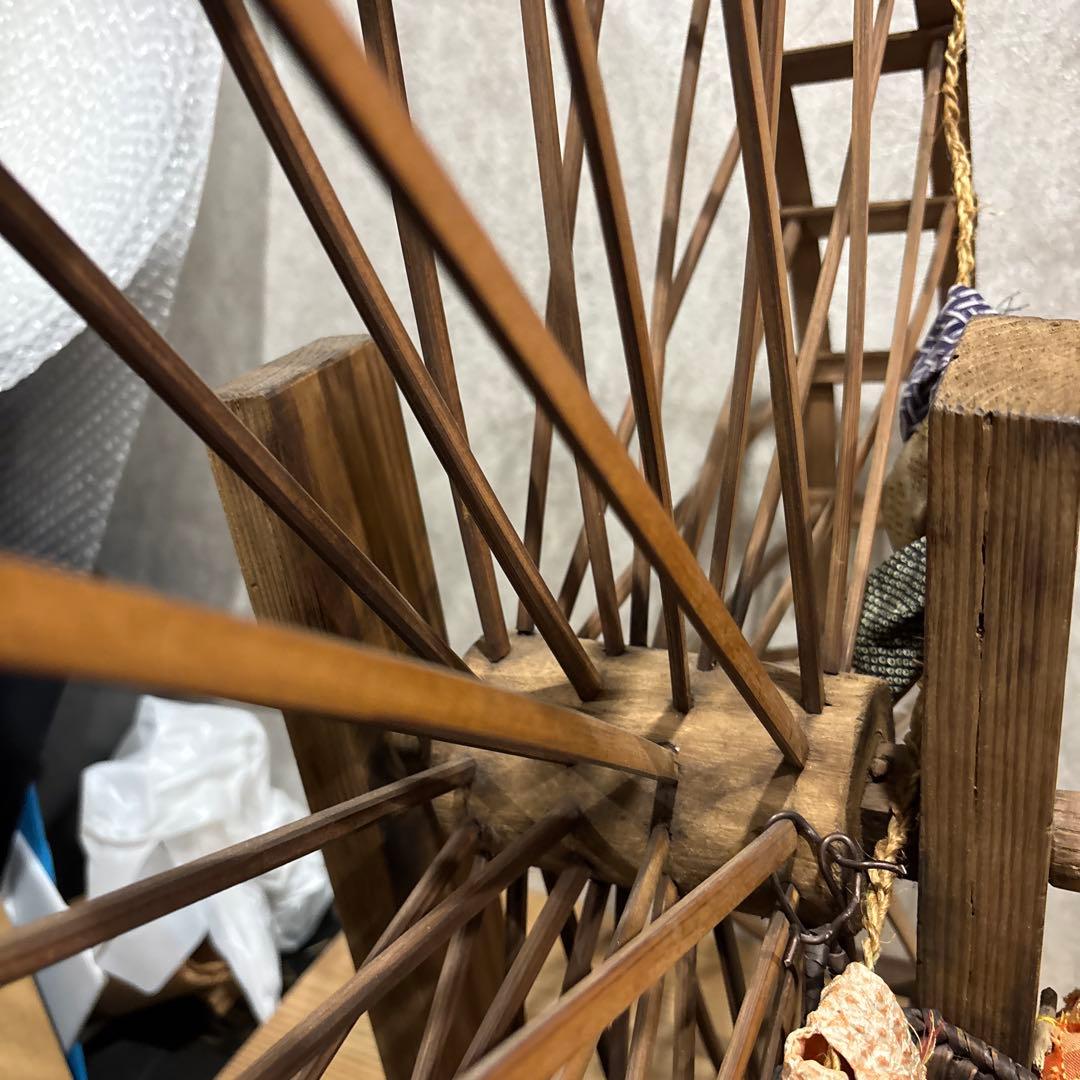 希少 古民具 木製 糸車（糸巻き）江戸〜明治期 和家具 古民家・店舗ディスプレイ