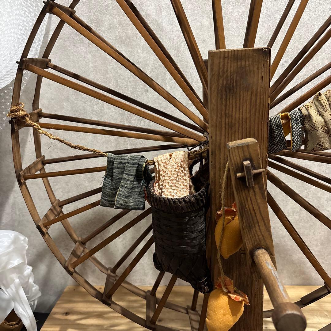 希少 古民具 木製 糸車（糸巻き）江戸〜明治期 和家具 古民家・店舗ディスプレイ