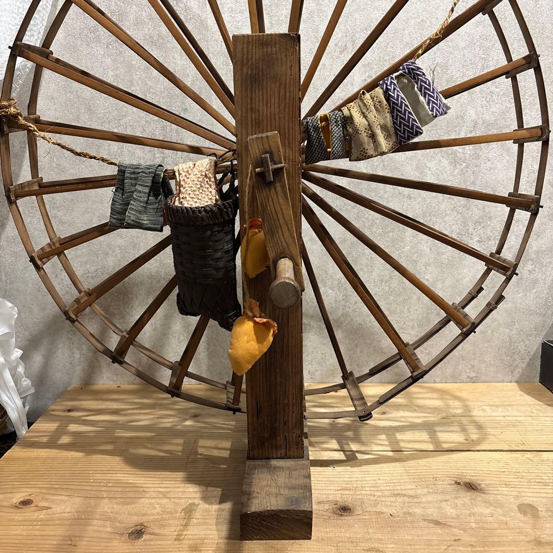 希少 古民具 木製 糸車（糸巻き）江戸〜明治期 和家具 古民家・店舗ディスプレイ