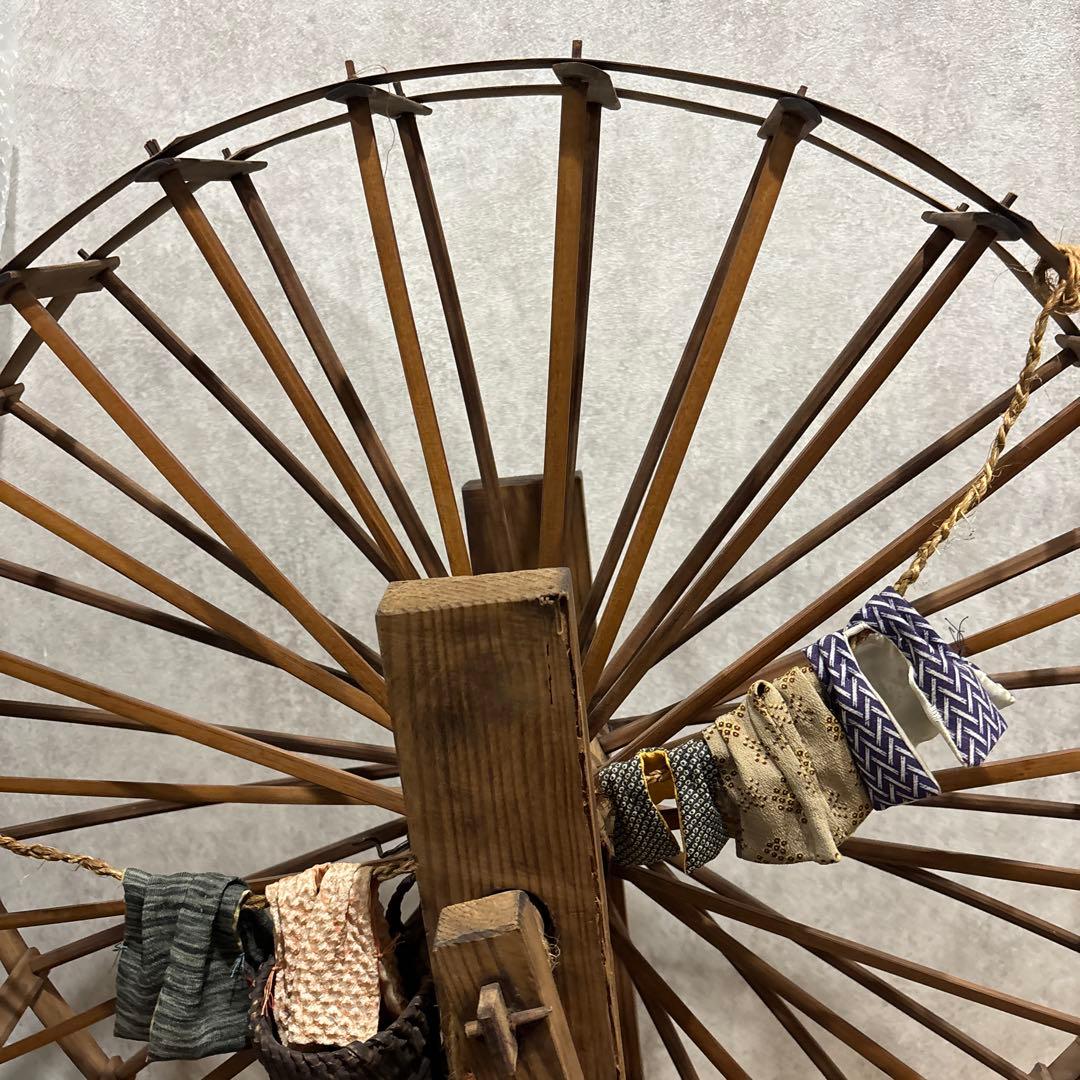 希少 古民具 木製 糸車（糸巻き）江戸〜明治期 和家具 古民家・店舗ディスプレイ