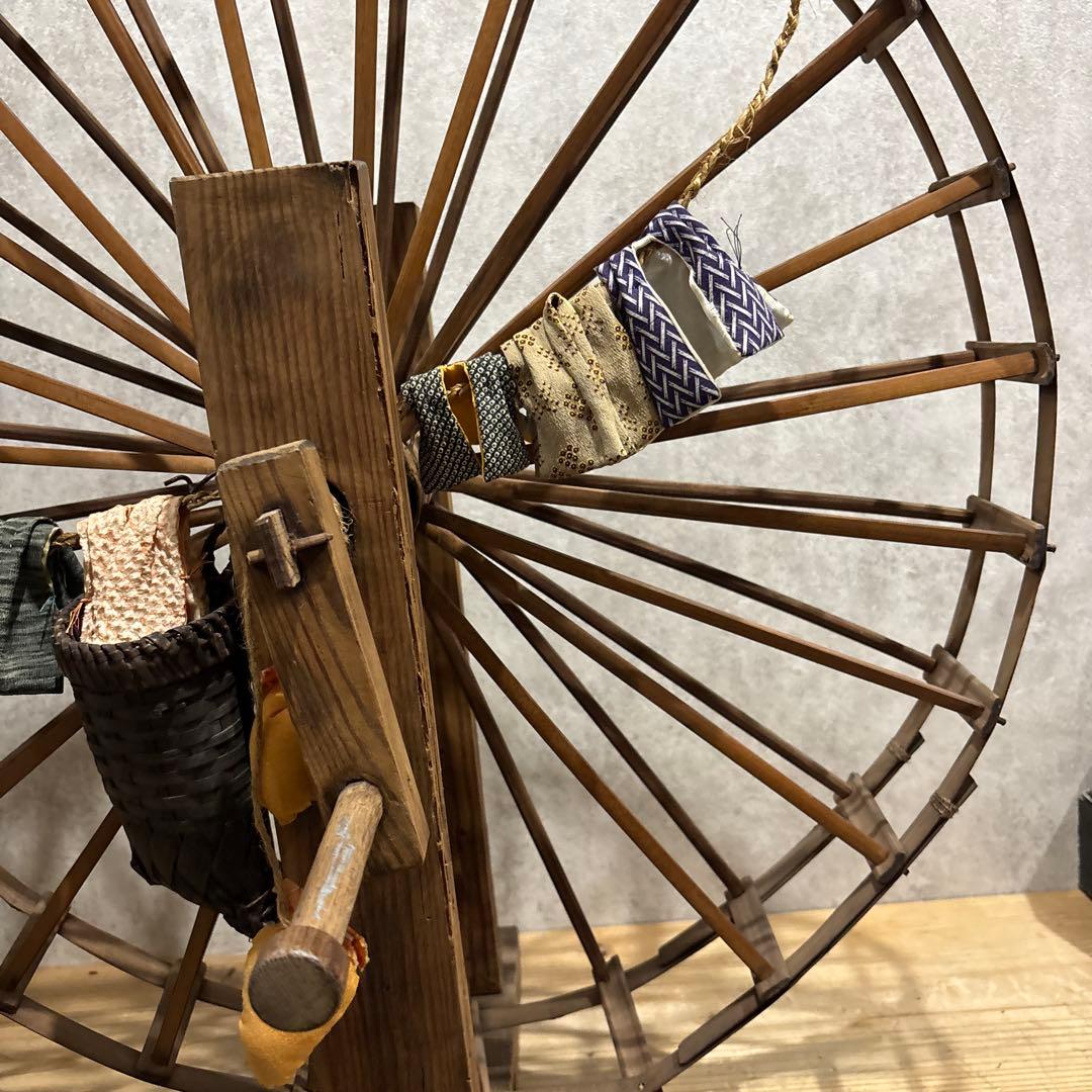 希少 古民具 木製 糸車（糸巻き）江戸〜明治期 和家具 古民家・店舗ディスプレイ