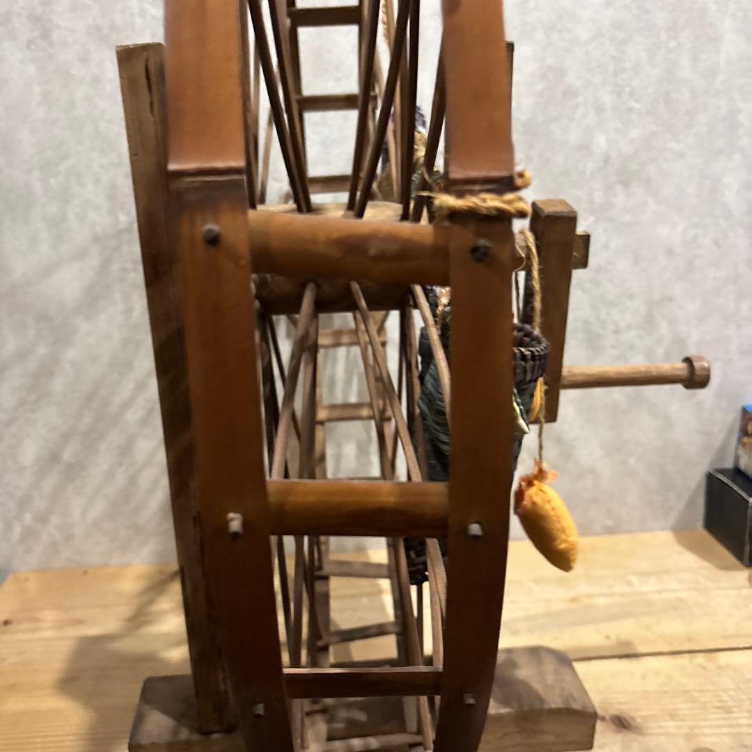 希少 古民具 木製 糸車（糸巻き）江戸〜明治期 和家具 古民家・店舗ディスプレイ