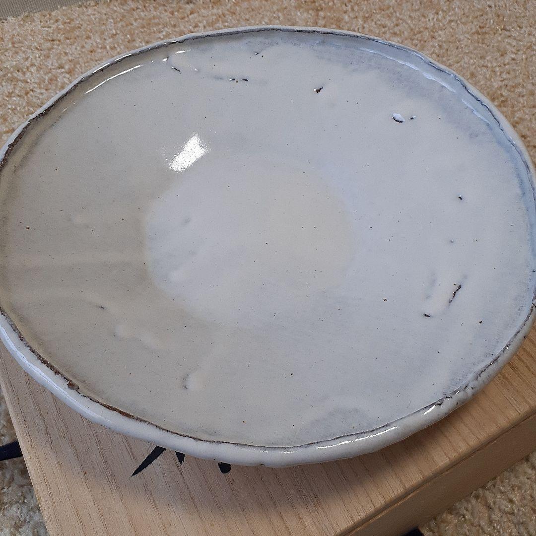 三輪窯　萩焼　不走庵　白き天