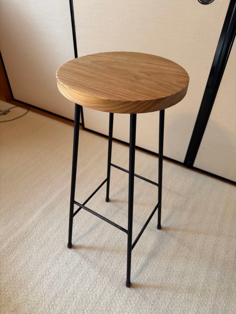 木製ハイスツール 直径28cm 高さ68cm