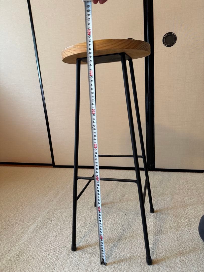 木製ハイスツール 直径28cm 高さ68cm