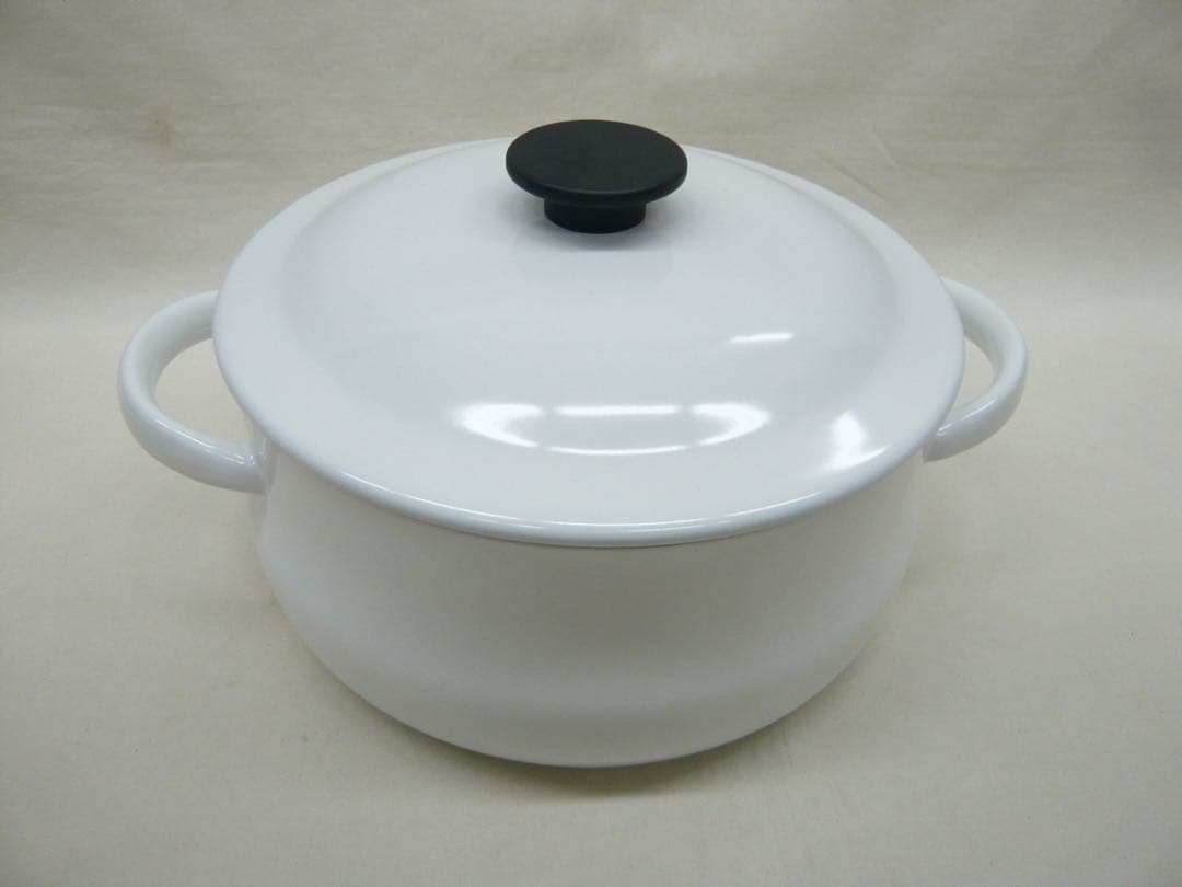 『野田琺瑯 ルーク』深型キャセロール25cm 4.8L 日本製 ガス・IH対応