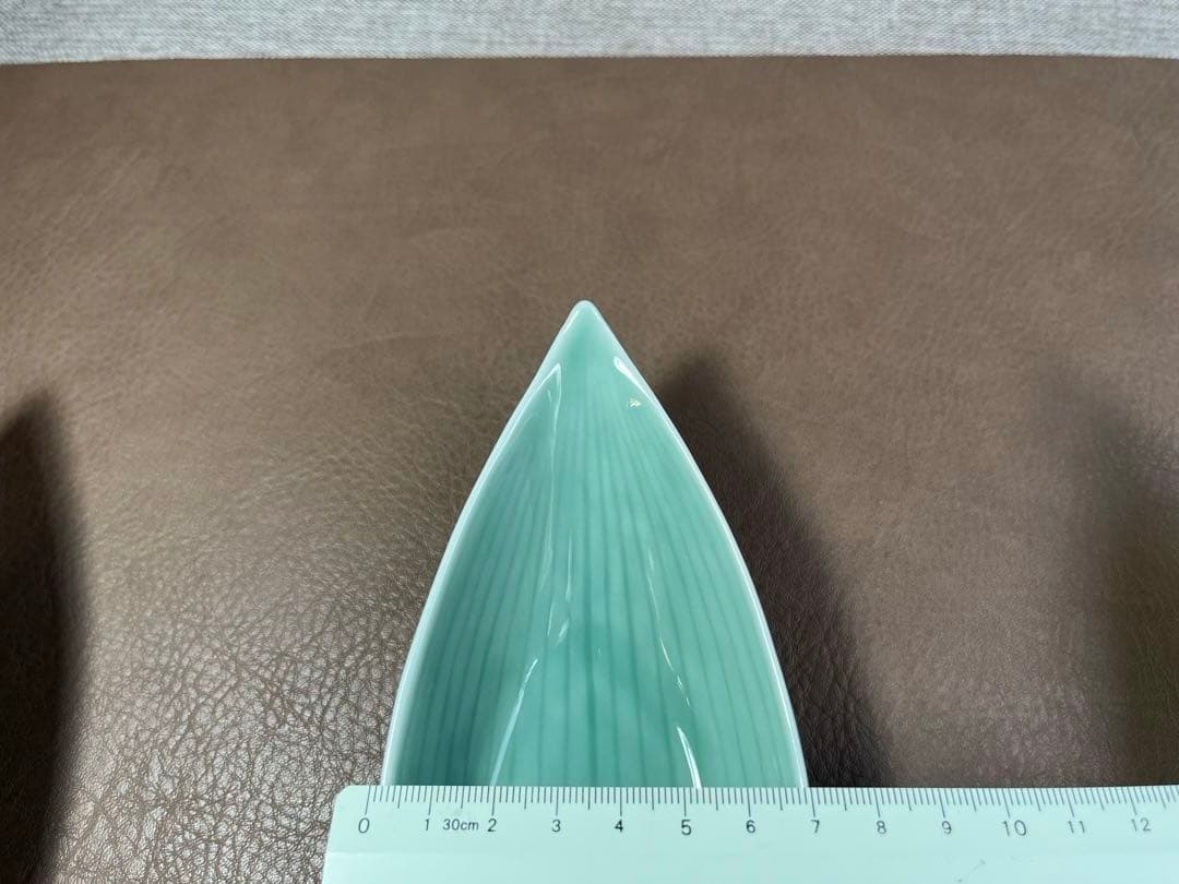 深川製磁　百年庵　笹青磁　笹舟取皿揃