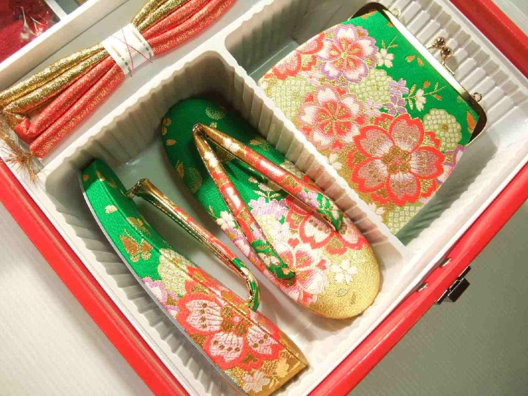 七五三 結び帯 箱せこセット 草履バッグ 大サイズ ７歳用 新品 g7268