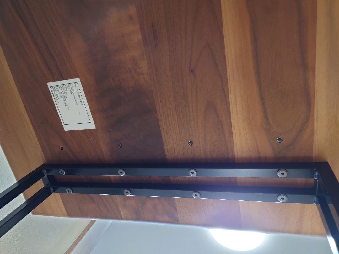 オーキタ家具　木製　ダイニングテーブ　ウォルナット　１枚板　ブラウン