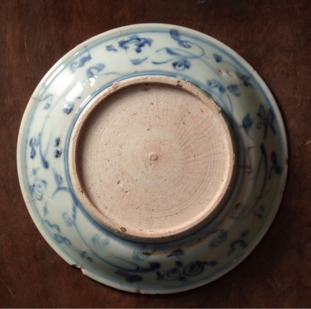 唐物 元時代 染付 神獣文 皿 筆洗 元染付 中国 古玩 鑑賞 景徳鎮窯 古
