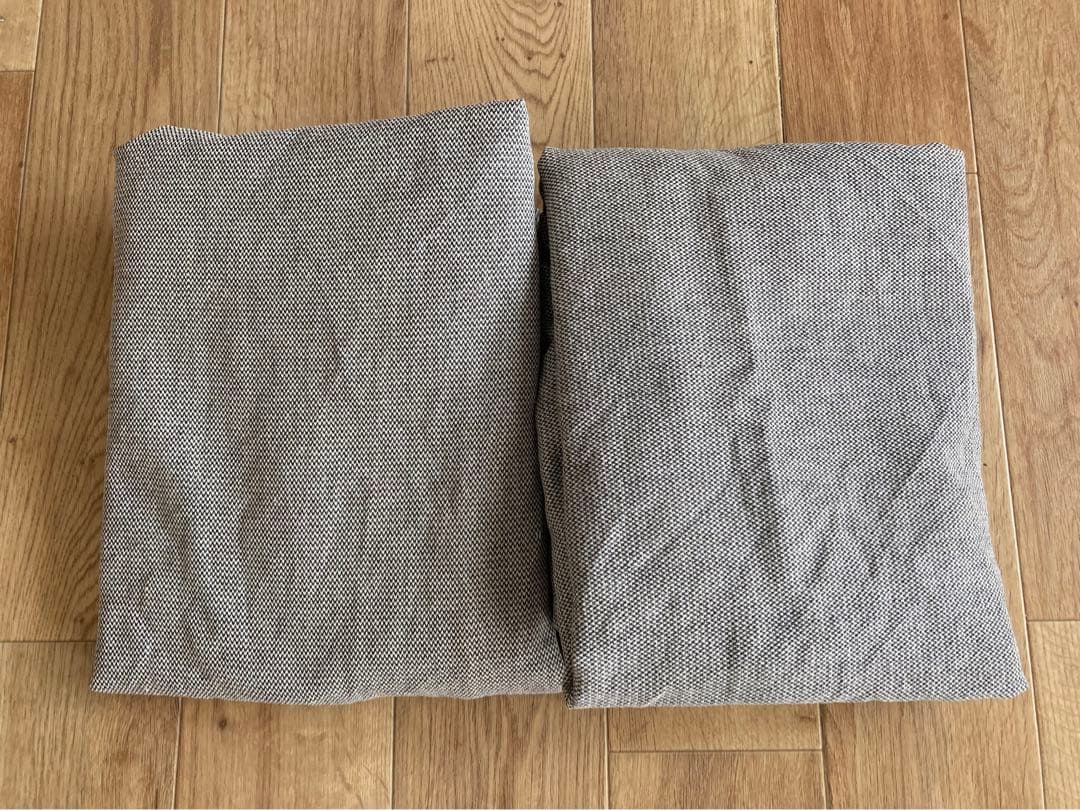 無印良品　オットマン　カバー　チャコール　グレー　2枚
