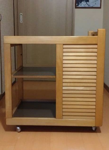 木製キッチンワゴン 引き出し付き　カリモク家具