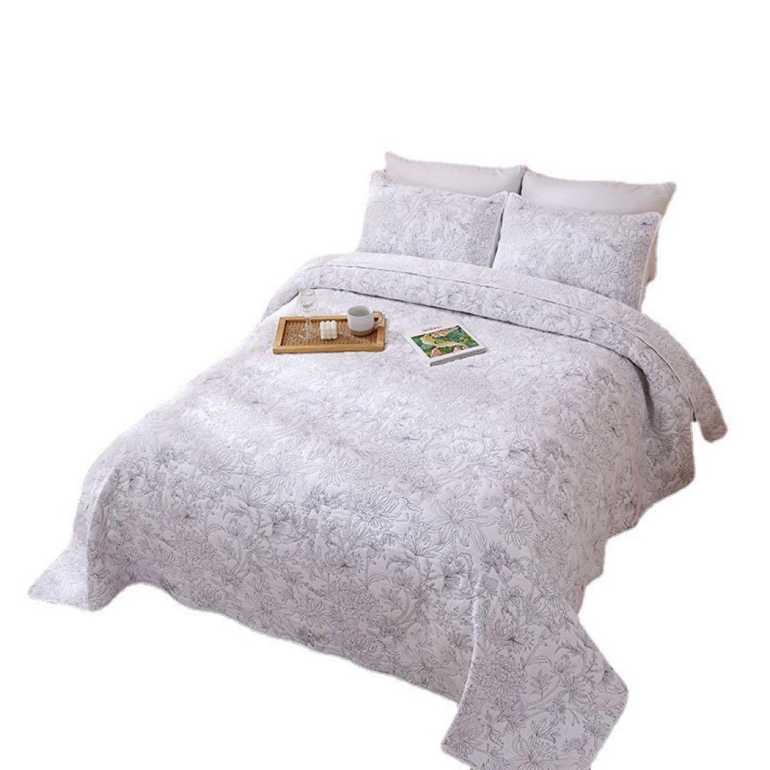 キルトベッドカバー3点セット綿マルチカバー キルティング 815