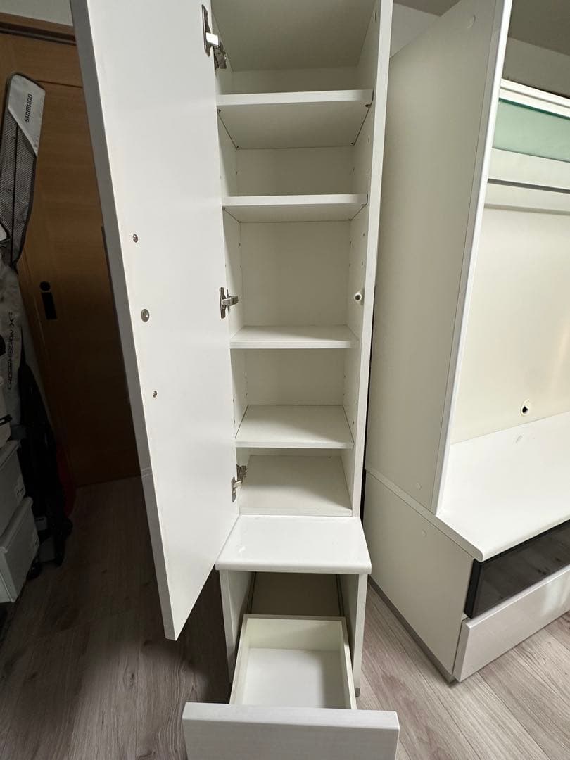 ホワイト大型テレビボード3点セット