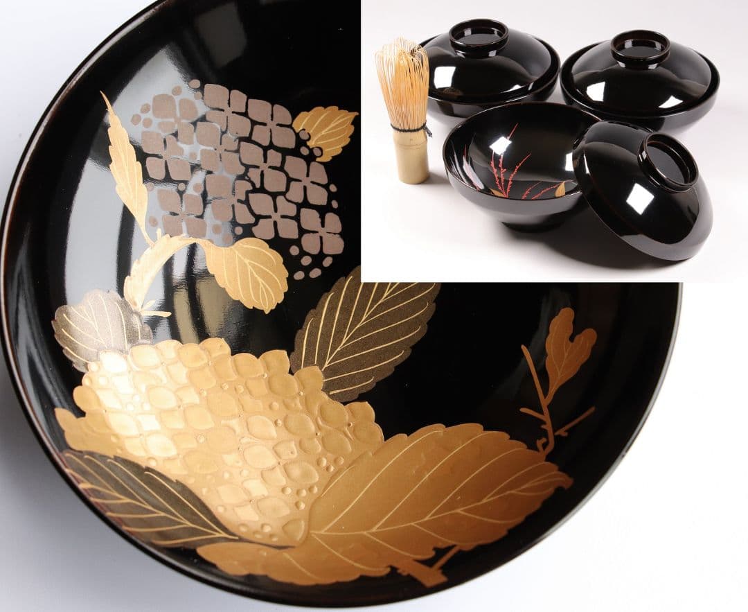 江戸時代後期後期藍鍋島芙蓉文様裏面七宝繋ぎ文様櫛高台21.4cm鉢