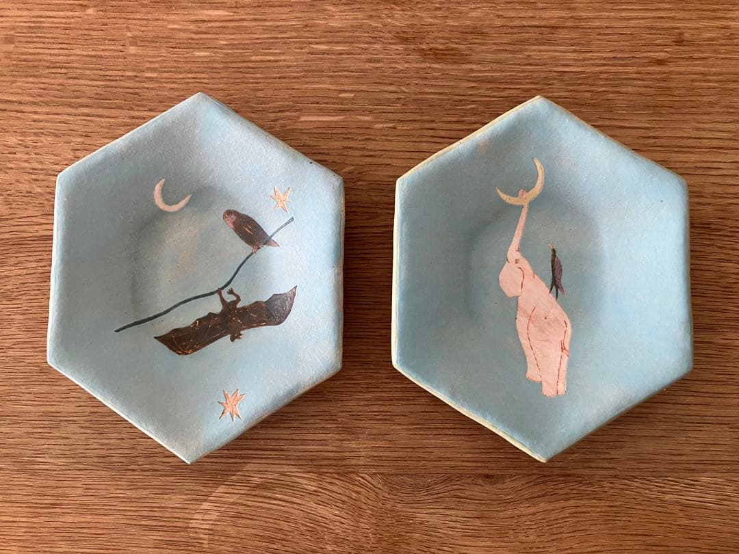 増田良平さんの六角鉢 2枚セット