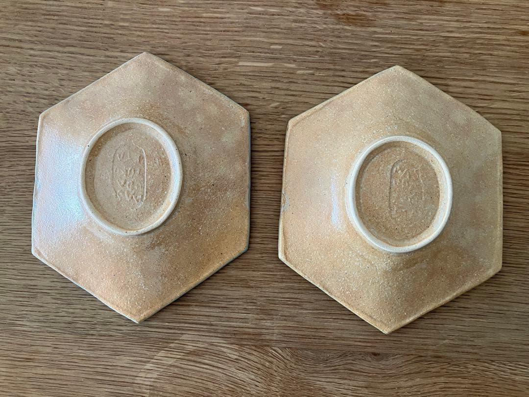 増田良平さんの六角鉢 2枚セット