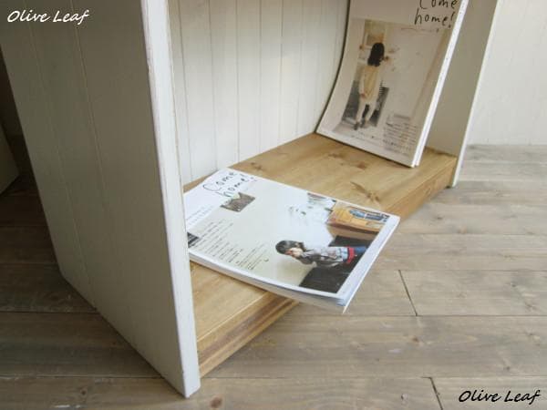 サイズ、デザインオーダー可！４段キャビネットラック●シャビーホワイト●受注製作