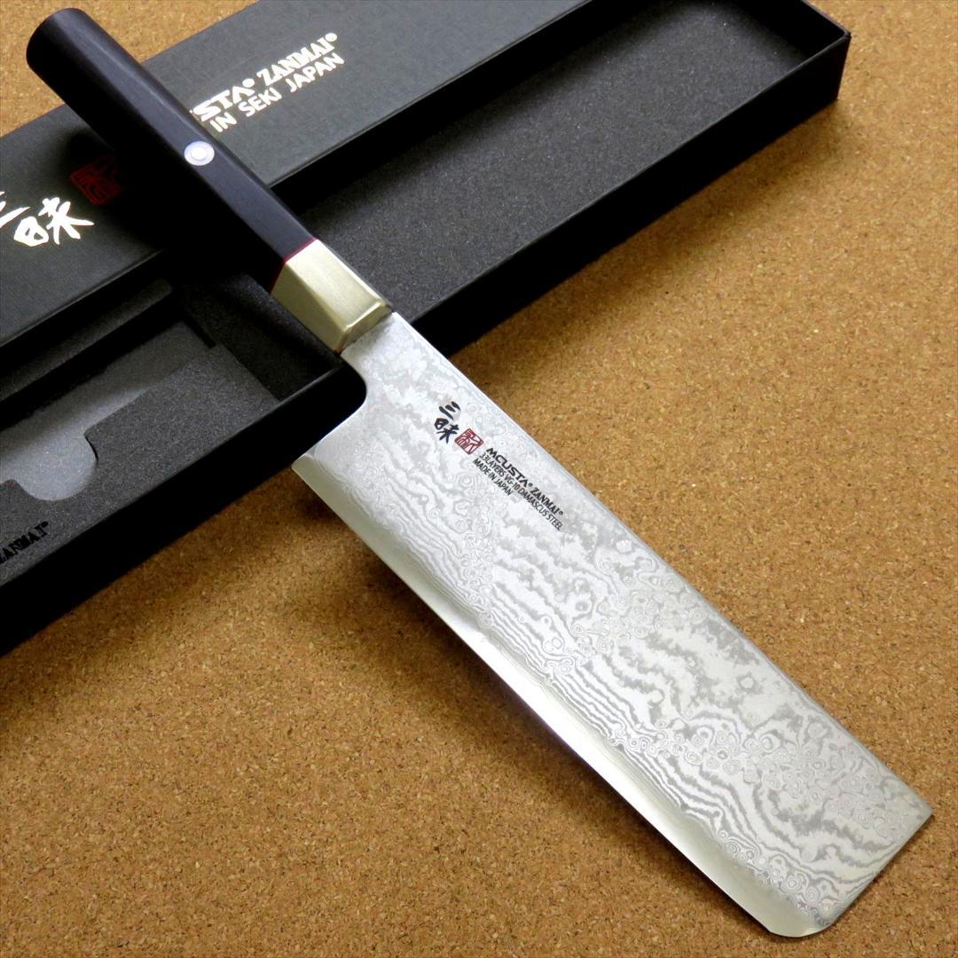 関の刃物 菜切り包丁 165mm 三昧 ハイブリッド スプラッシュ ダマスカス