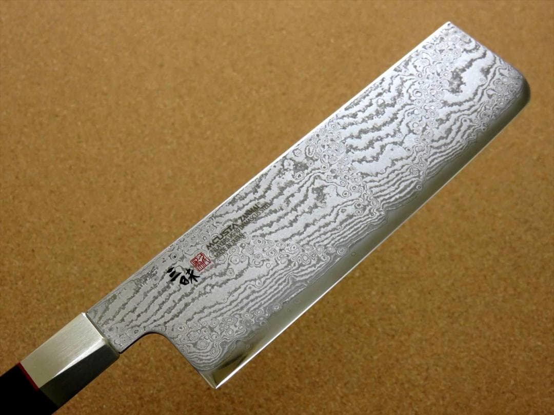 関の刃物 菜切り包丁 165mm 三昧 ハイブリッド スプラッシュ ダマスカス