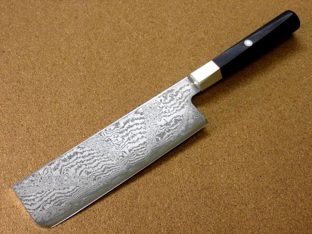 関の刃物 菜切り包丁 165mm 三昧 ハイブリッド スプラッシュ ダマスカス