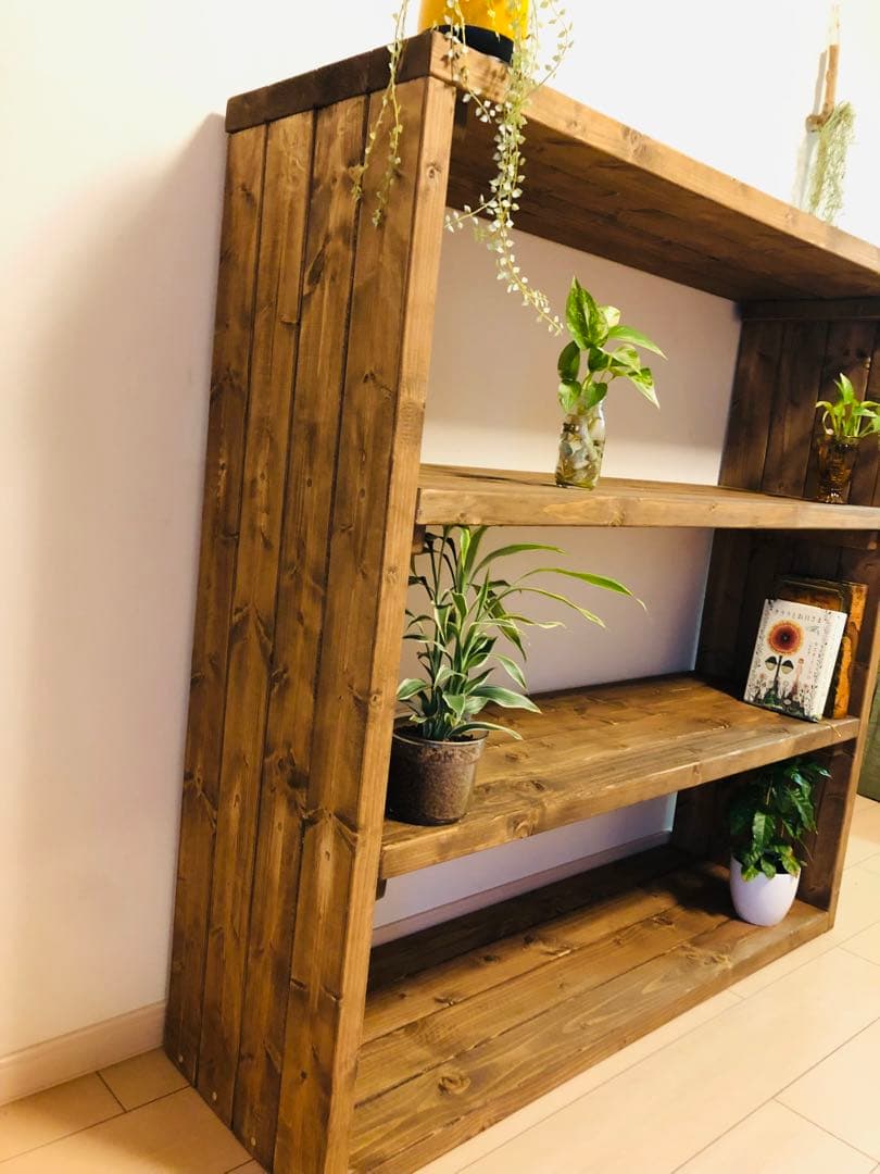 大きな本棚　食器棚　ブックシェルフ　キッチンラック　オープンラック　雑貨棚