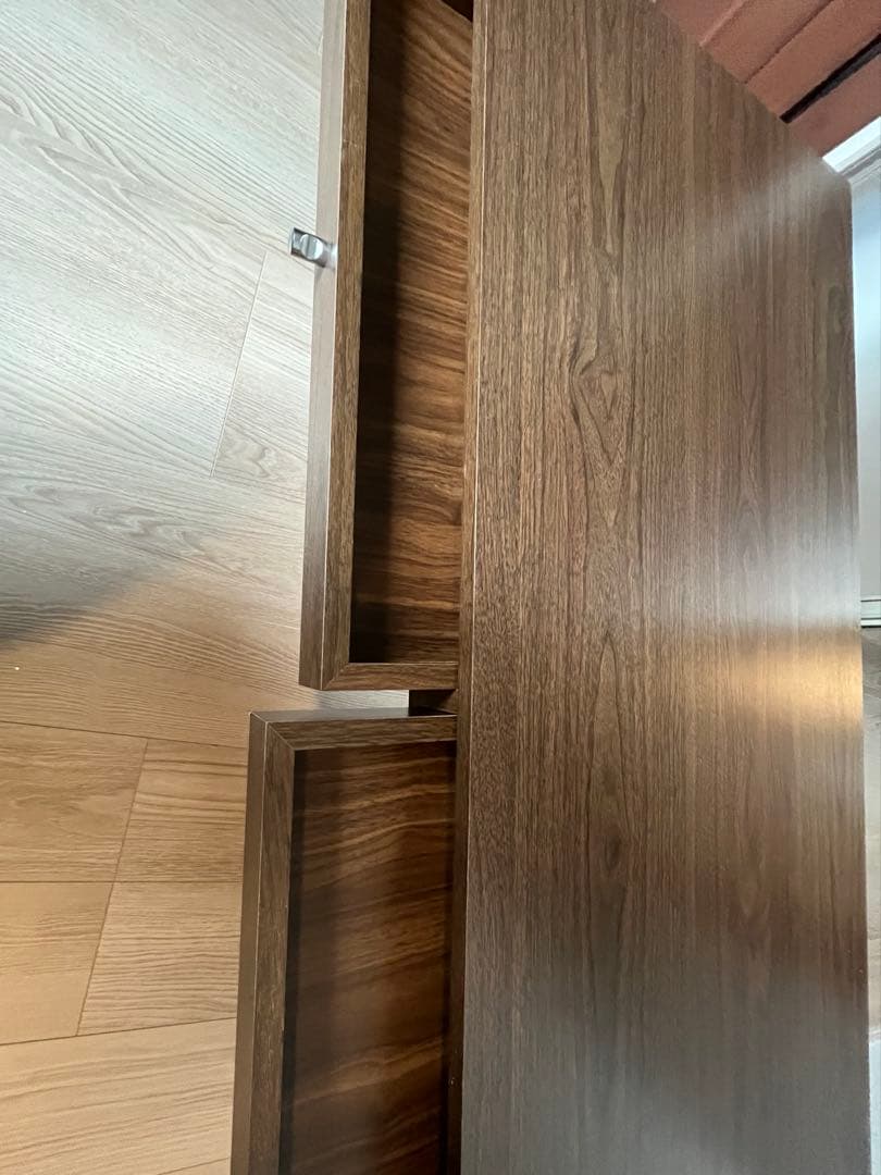 ブラウン 引き出し付きセンターテーブル