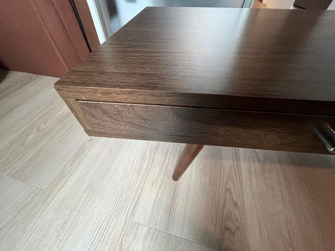ブラウン 引き出し付きセンターテーブル