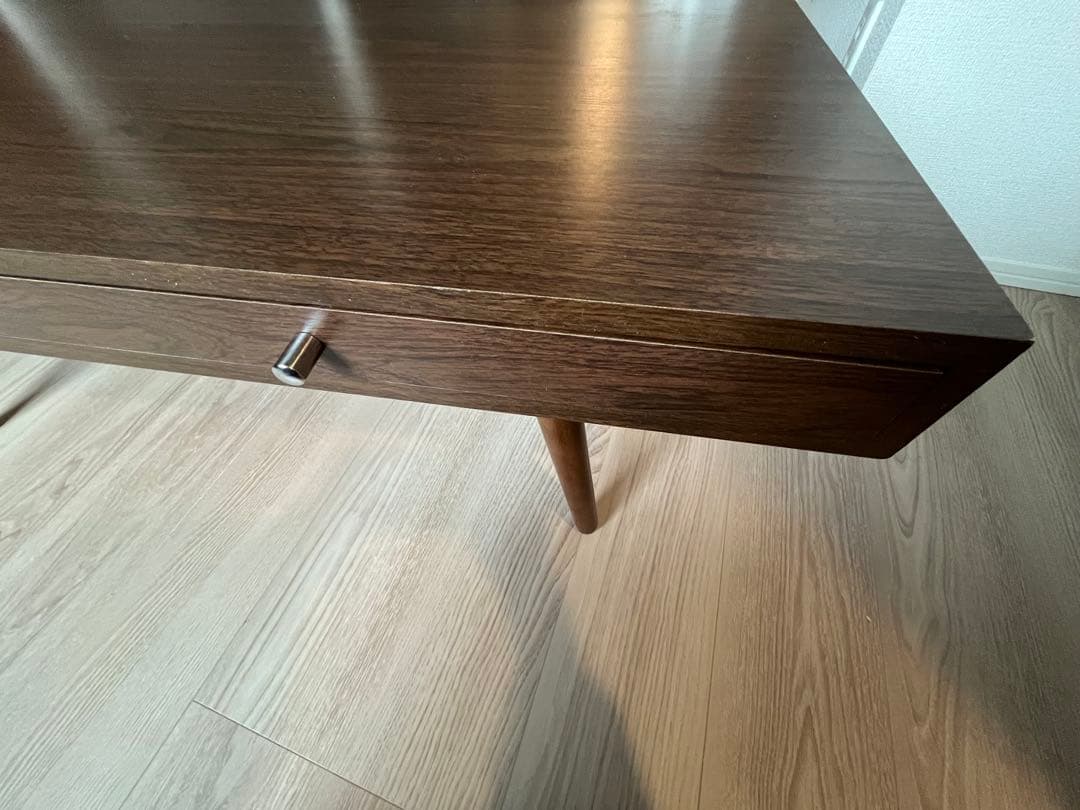 ブラウン 引き出し付きセンターテーブル