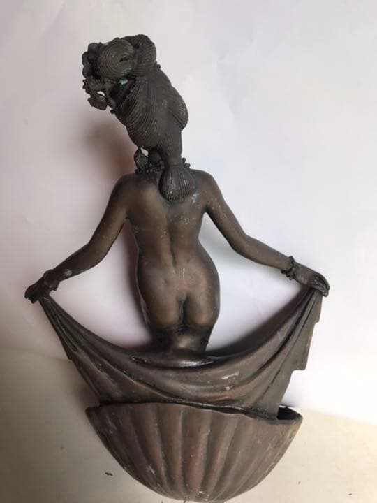 古美術品，極細工，人形擺件，高29cm，重約2500克