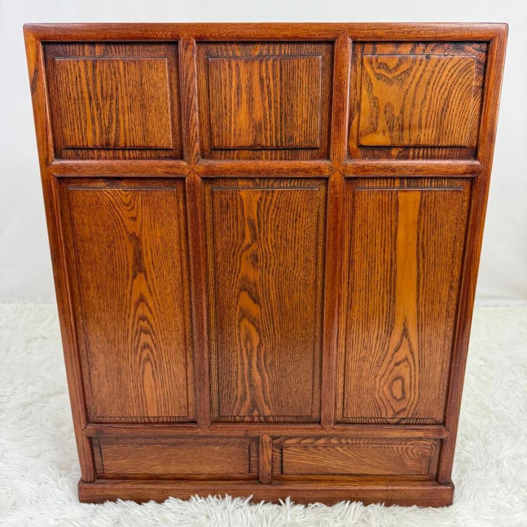 【高級】茶箪笥 欅 昭和レトロ 茶棚 和家具 収納家具 飾り棚　822-6