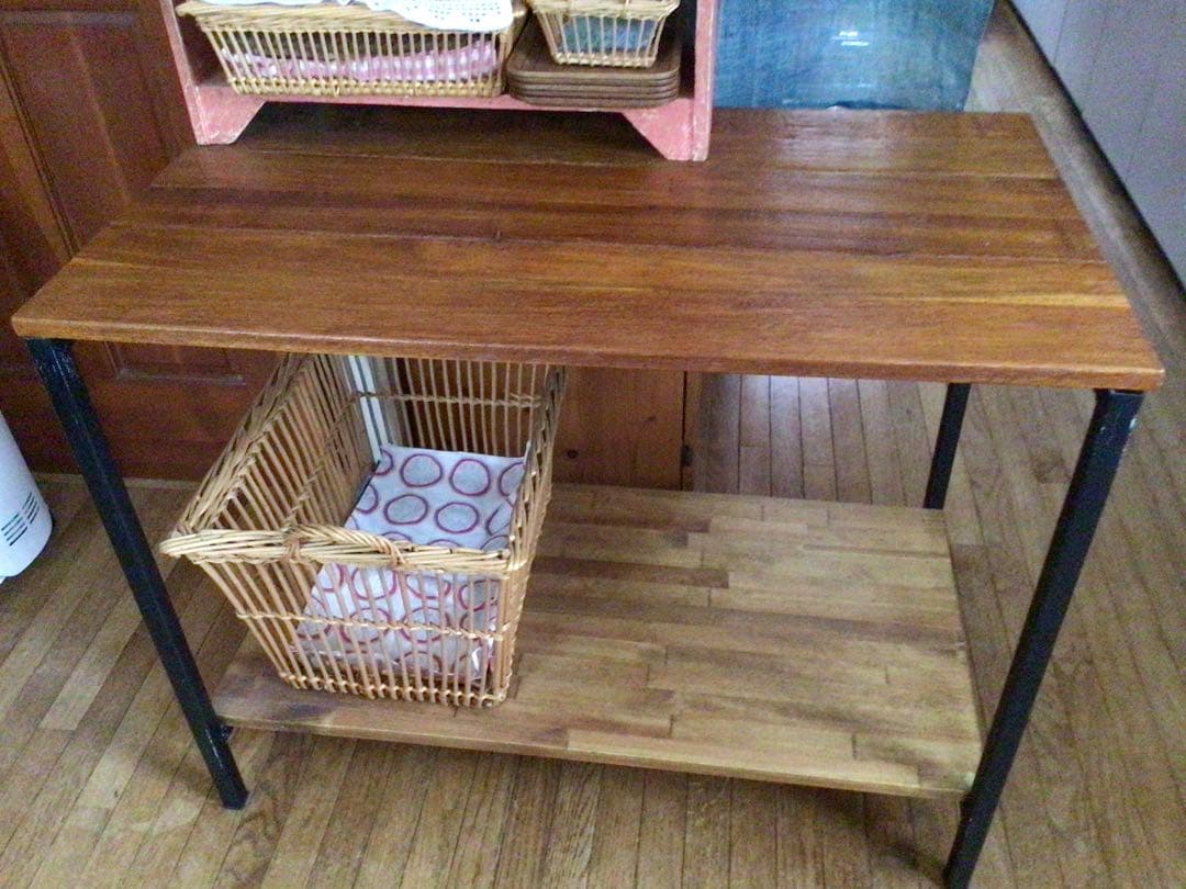 ⭕️⭕️週末お値下げ⭕️⭕️many アイアン木製サイドテーブル カウンターテーブル⭕️⭕️