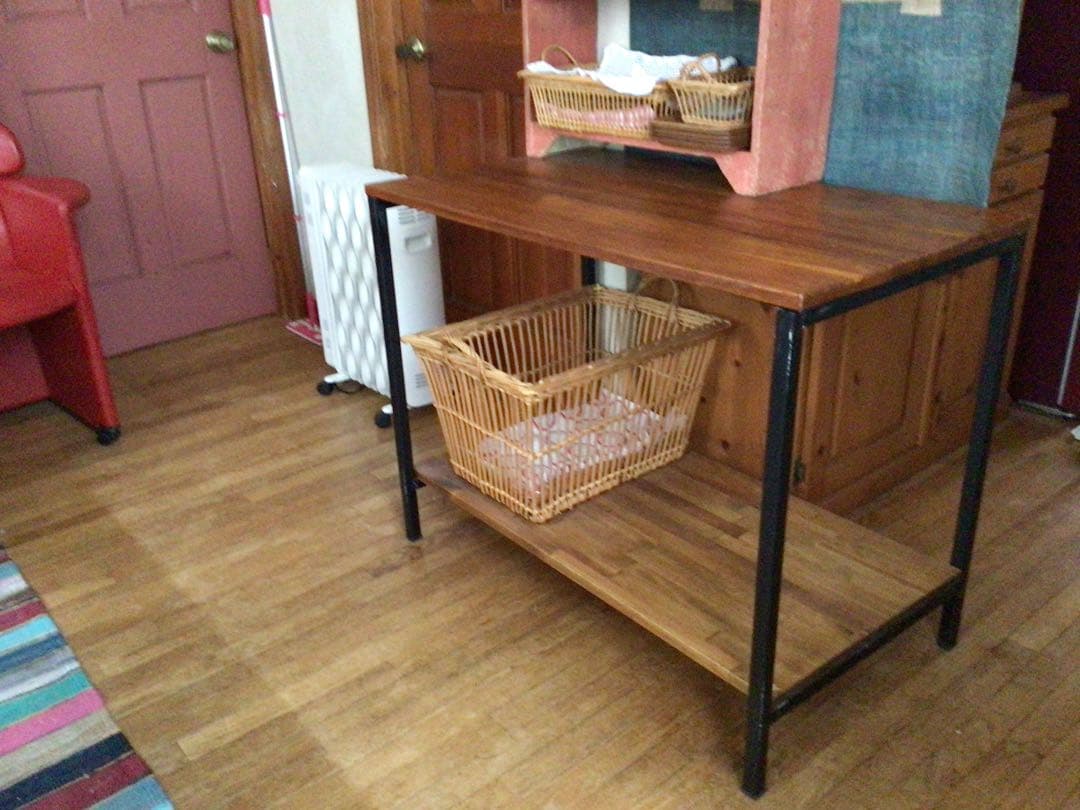 ⭕️⭕️週末お値下げ⭕️⭕️many アイアン木製サイドテーブル カウンターテーブル⭕️⭕️