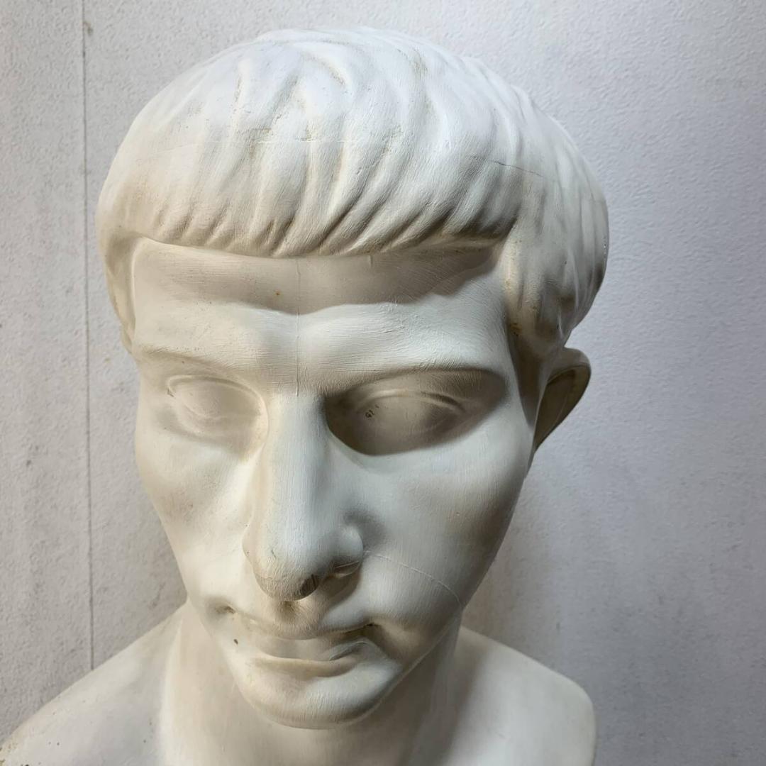 石膏像　ブルータス　デッサン用　美術　首像　置物　XZ4034