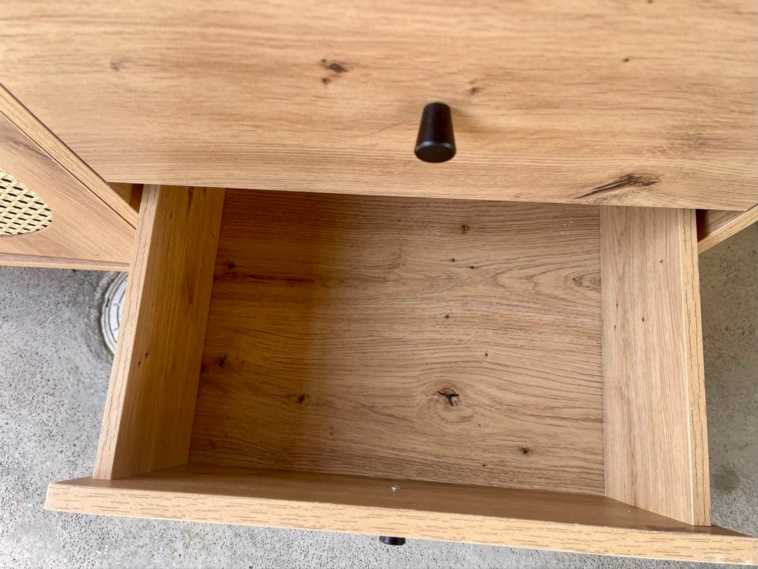 キャビネット サイドボード チェスト ラタン調 ラタン風 引き出し付き 収納棚