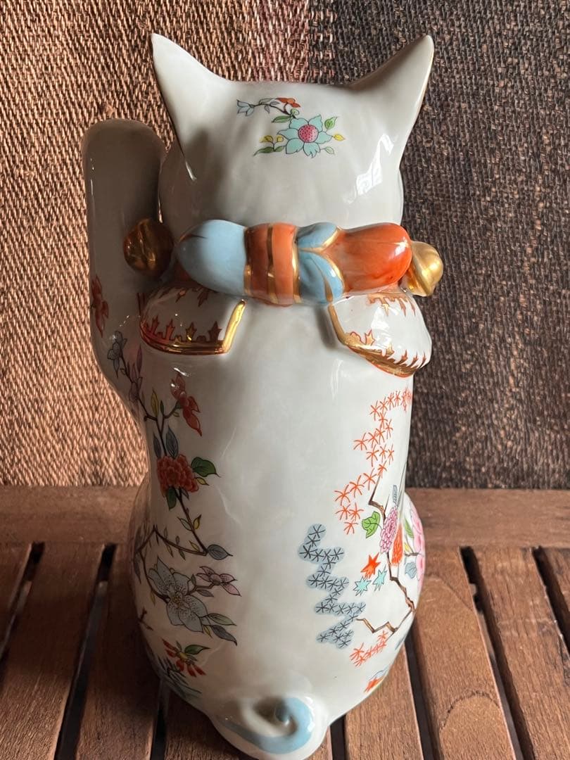 復刻版 マイセン写し招き猫 瀬戸焼