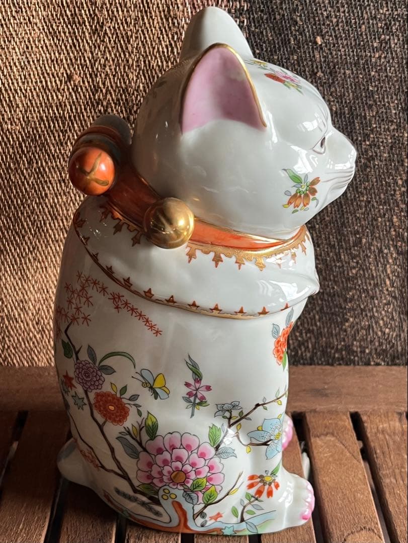 復刻版 マイセン写し招き猫 瀬戸焼