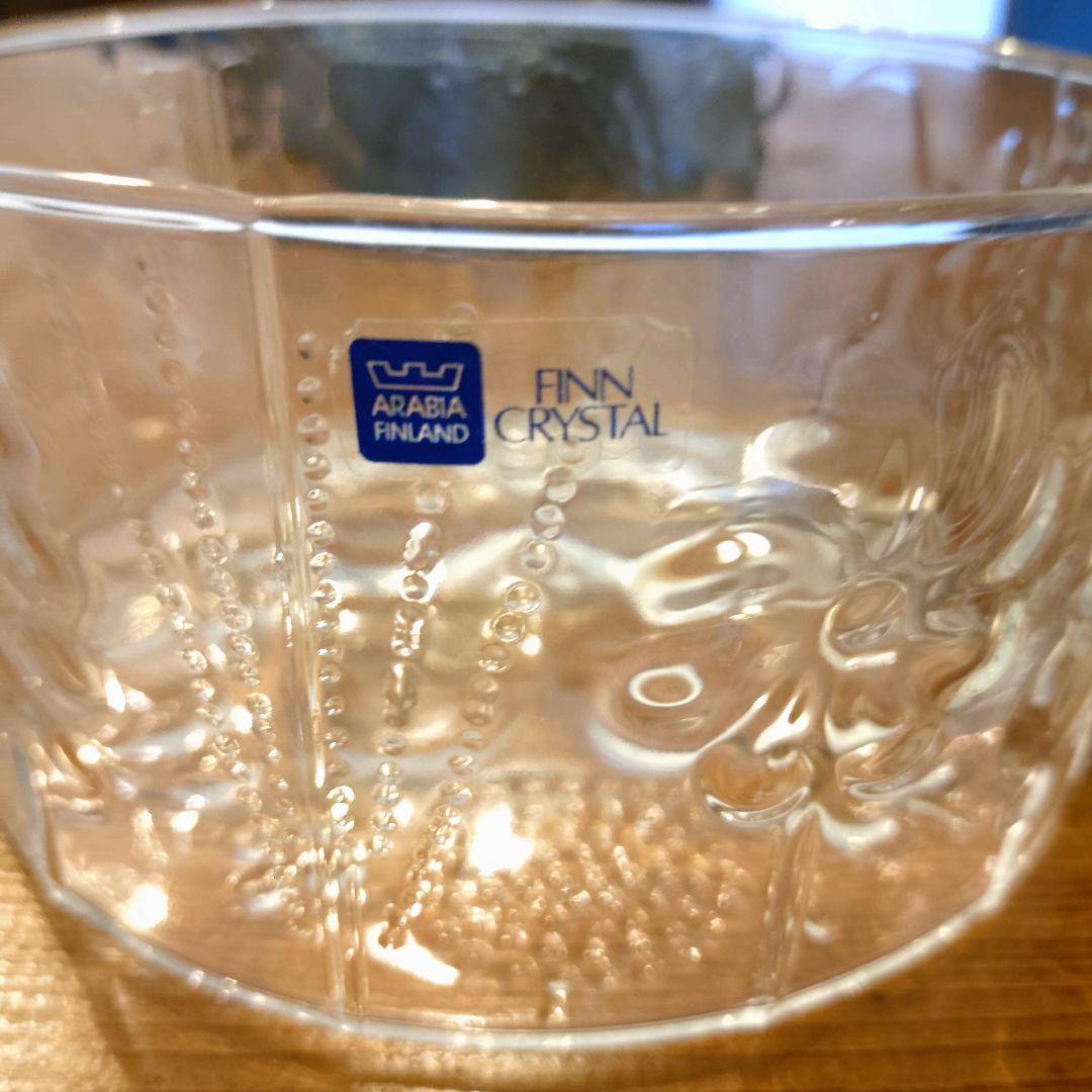 ヴィンテージ ヌータヤルヴィ フローラ ボウル 15cm クリア ガラス食器